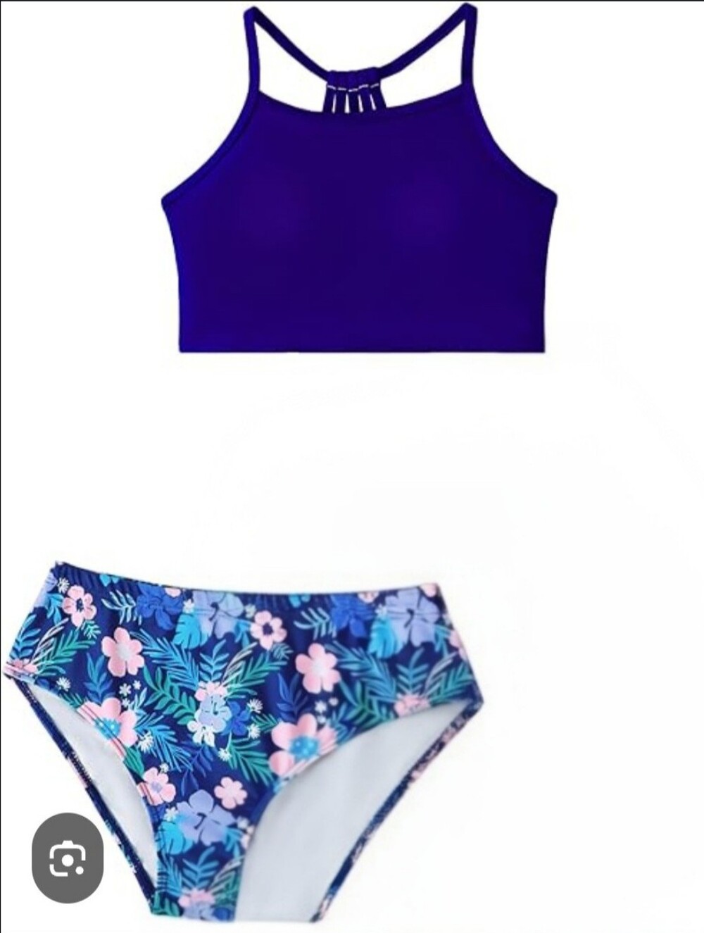 Girls Royal Blue Hslter Bikini